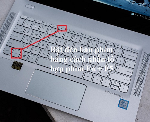 Cách bật đèn mở đèn làm sáng bàn phím Laptop HP