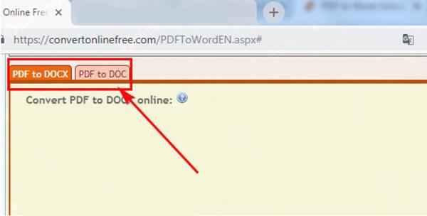 Lựa chọn đuôi file Word chuyển đổi thành là DOCX hoặc DOC