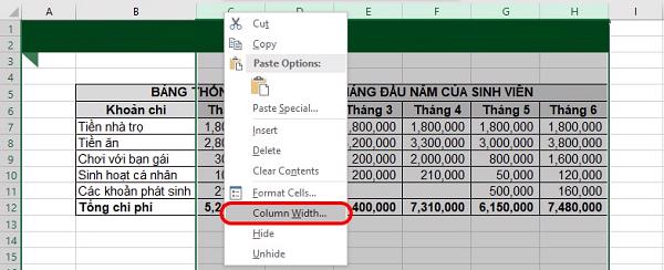 Cách giãn dòng trong Excel đều nhau