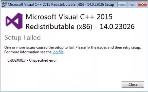Thư viện Microsoft Visual C++ 2015