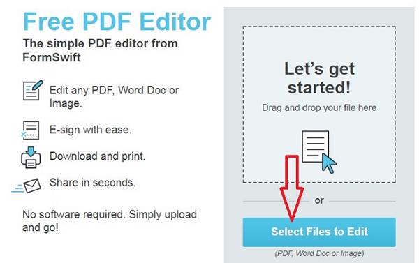 nNhấp chuột chọn vào mục Select Files to Edit