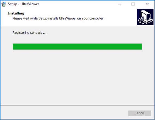 Hãy chờ đợi trong giây lát để quá trình cài Ultraviewer cho máy tính được diễn ra