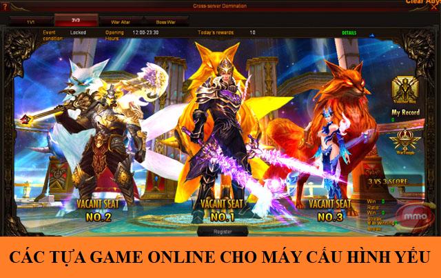 game online cho may cau hinh yeu