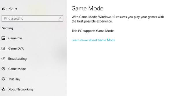 Tối ưu hóa Windows 10 với Chế độ Game Mode