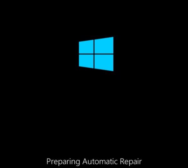 Cửa sổ Preparing Automatic Repair được hiển thị trên màn hình