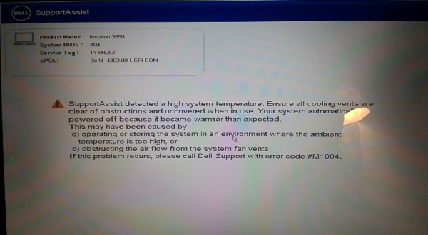 Cách khắc phục lỗi Laptop Dell thông báo Supportassist