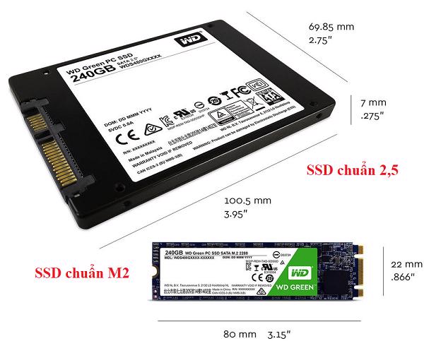 Các loại ổ cứng SSD cho laptop