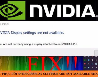 nvidia display settings are not available