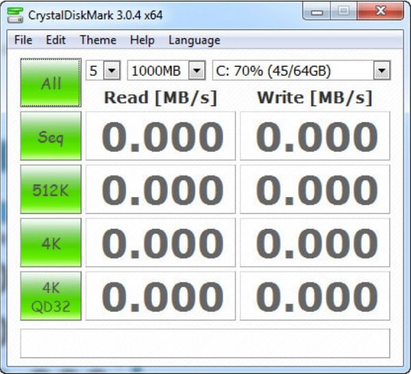 Phần mềm test tốc độ ổ cứng CrystalDiskMark