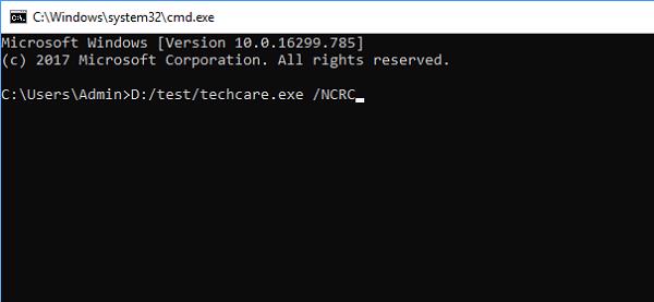 Gõ đường dẫn đến file cài đặt bằng cú pháp ổ cứng:/link.exe /NCRC