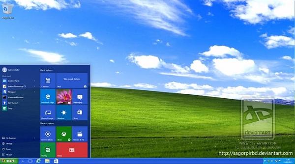 Giao diện Windows XP cho windows 10
