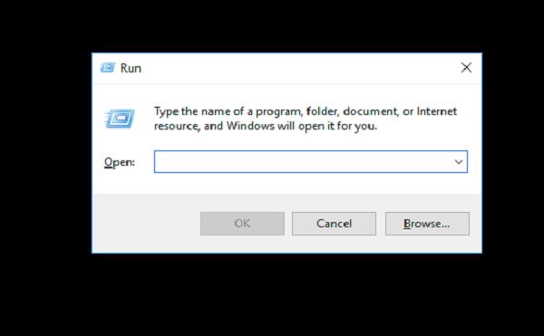 Mở cửa sổ lệnh Run bằng tổ hợp phím Windows + R