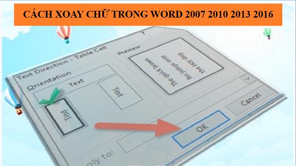 xoay chu trong word 2007